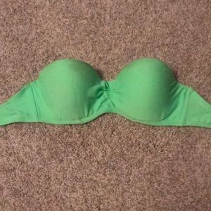 Green bikini top strapless